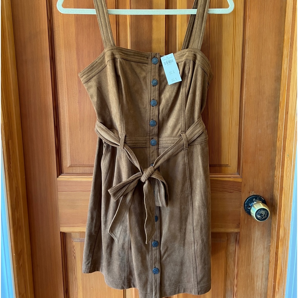 Suede mini dress